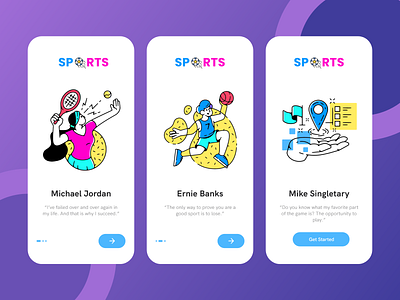 Sport onboarding app screens - Sports App Onboarding