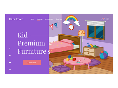 Kid Premium Furniture's Landing Page - Furniture's Web Template