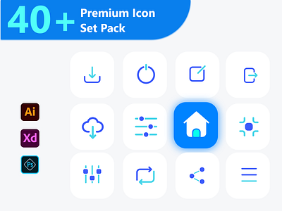Premium Icon Set Pack V6 - Brand Logo Icon Set