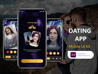 Dating App V3 - Dating App Meet Me ISO UIKIT adobe xd app mockup dating app concept dating app ui design templates resources social media app ui kit xd