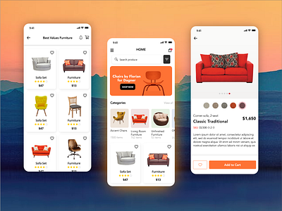 Furniture Design UI Kit - Ecommerce Website