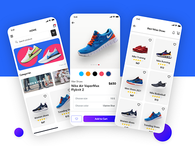 Shoes App Stores IOS UI Kits - Shoes Landing Page Template