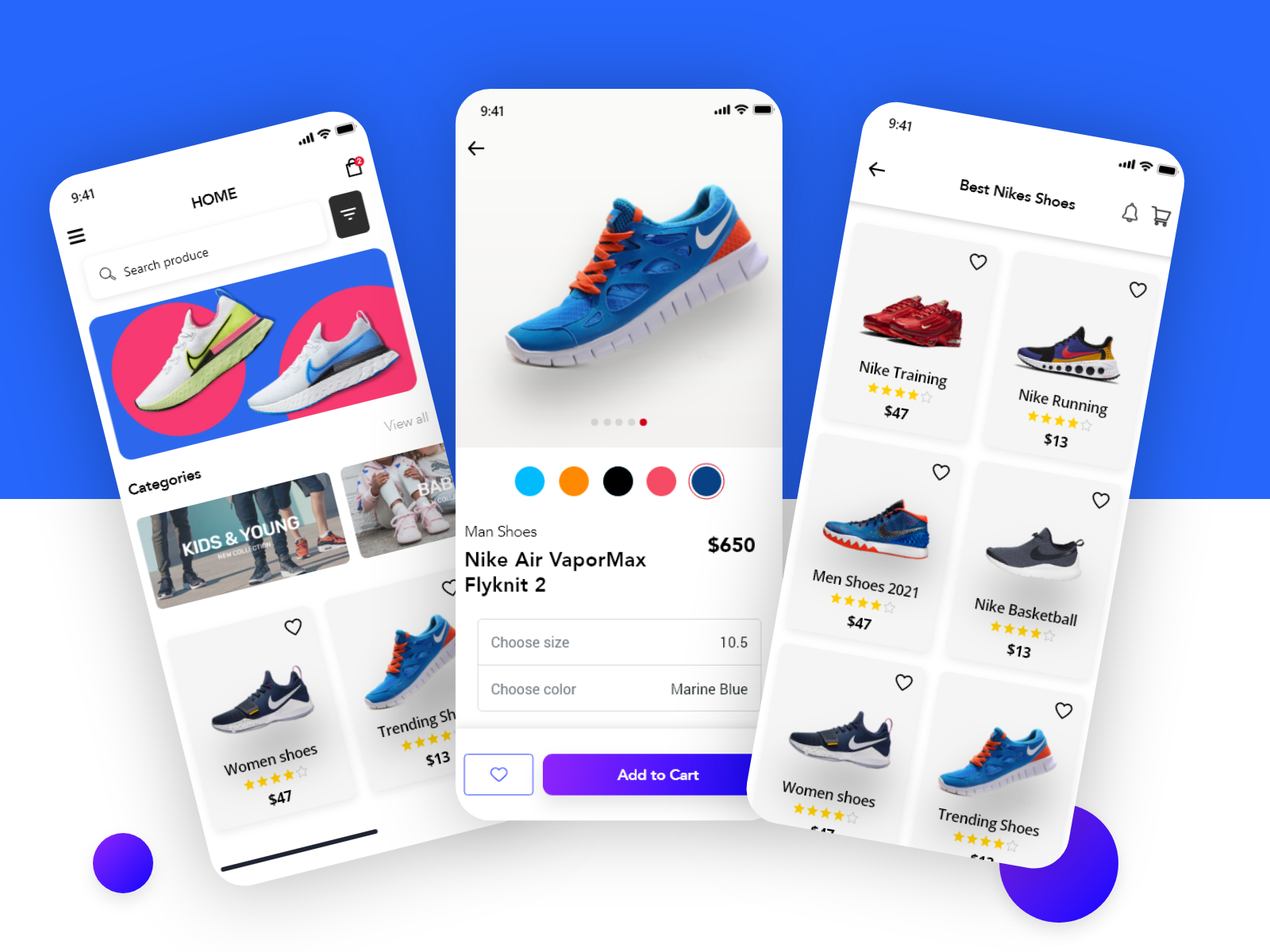 Shoes App Stores IOS UI Kits Shoes Landing Page Template by Imran