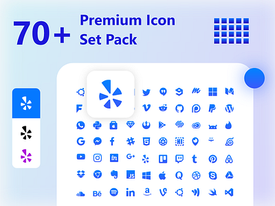 Premium Icon Set Pack v8 - Brand Logo Icon Set