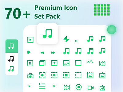 Premium Icon Set Pack v7- Music Icon Set Pack 3d icon set best icon brand icon set social media icon