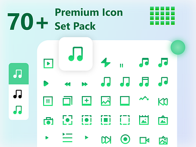Premium Icon Set Pack v7- Music Icon Set Pack