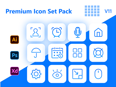 Premium Icon Set Pack v11 - Essential Icon Set