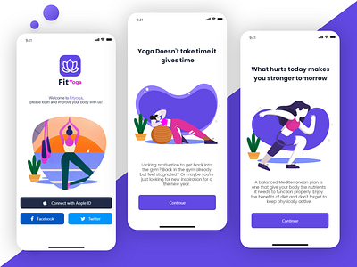 Yoga Fitness iOS App - Fitness App Template