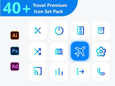 Travel Premium Icon Set Pack v13