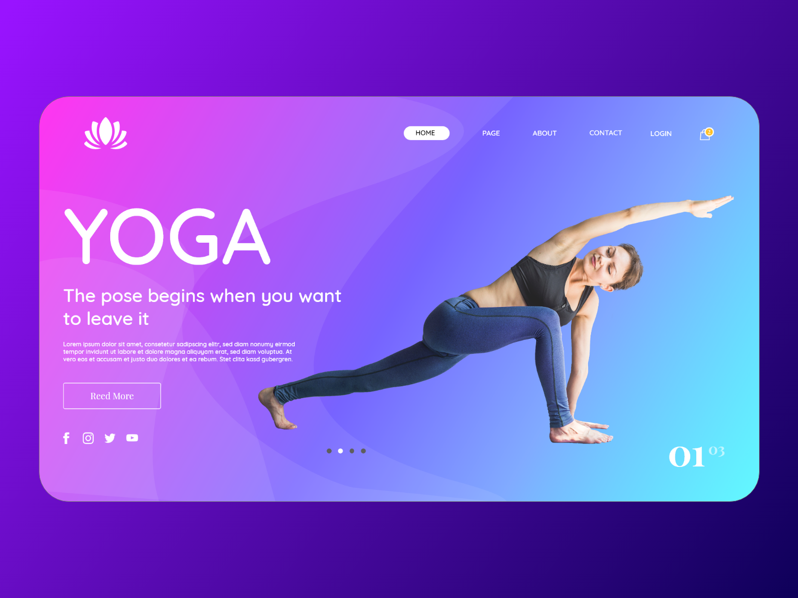 Yoga Web Template Meditation Landing Page by Imran Chaudhary on Dribbble