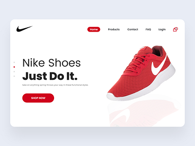 Nike Shoes E-commerce Web Template - Light Version nike shoes