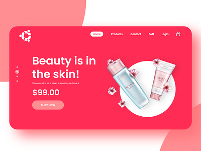 Health Skin Care Website Landing Page - Fashion Ecommerce