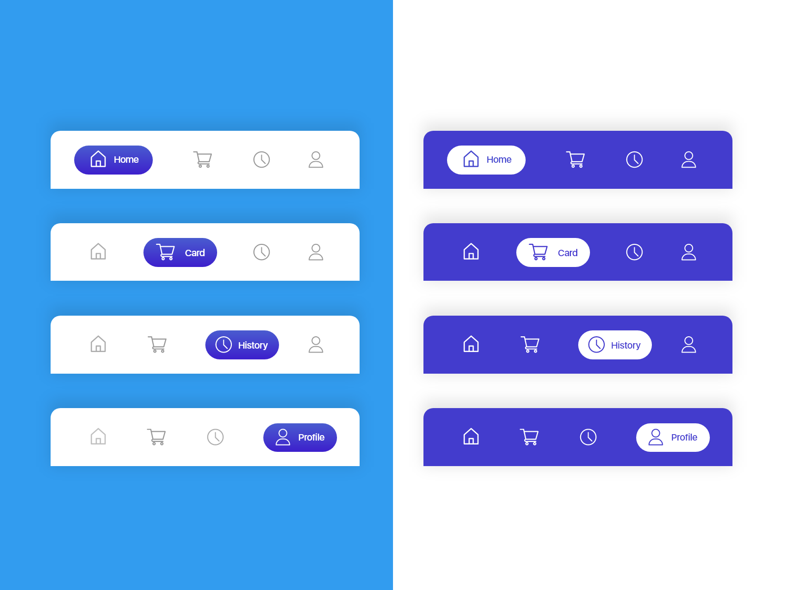 App Bottom Menu Bar Light And Dark by Imran Chaudhary on Dribbble