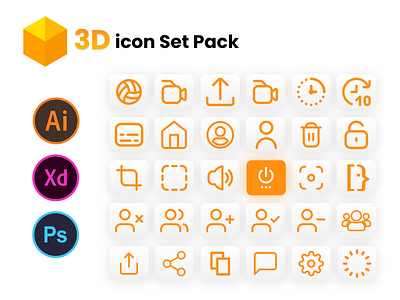 3D icons Set Pack V1 - Premium Icon Set Pack icon