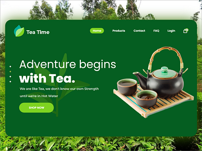 Tea Time Web page Template - Coffee Web design