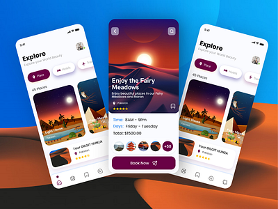 Travel App V5 - Travel App UI Design Concept - Hotel Booking app