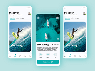 Travel App UI Design Concept - Hotel Booking travel travel app ui travel apps travel ui