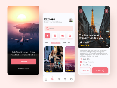 Travel App UI Design Concept - Hotel Booking app