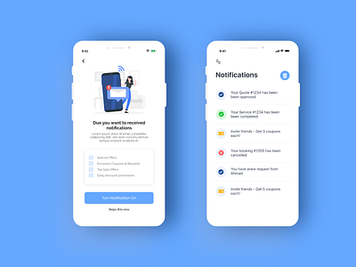 Notification, Notification UIUX Mobile Screen