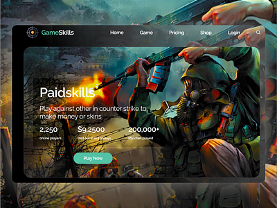 Online Gaming Web Template - Game UIUX Design web page