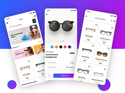 Eye Glass uikit - ECommerce Mobile shop