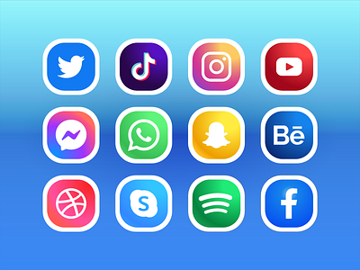 Social Media icon set v4 - Premium Icon Set Pack