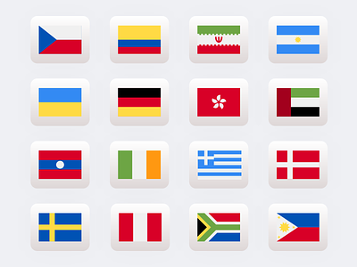 Flag Country Premium icon Set v5 - World Country Flag Icon Set 3d icon set best icon brand icon set social media icon