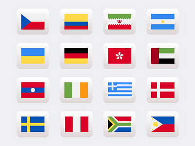 Flag Country Premium icon Set v5 - World Country Flag Icon Set