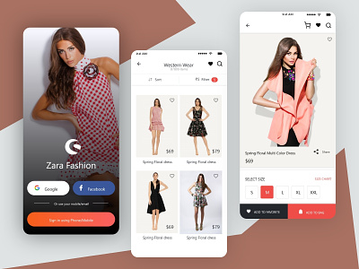 Dress Online Store iOS Ui kits - Ecommerce Shop