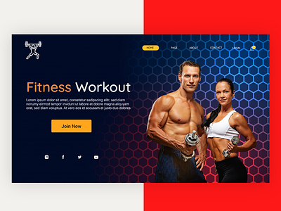 Fitness Workout Web Design - Gym UI Kits