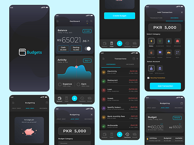 Wallet App Challenge - Budget Planner iOS UI Kit bitcoin ecommerce app finance app