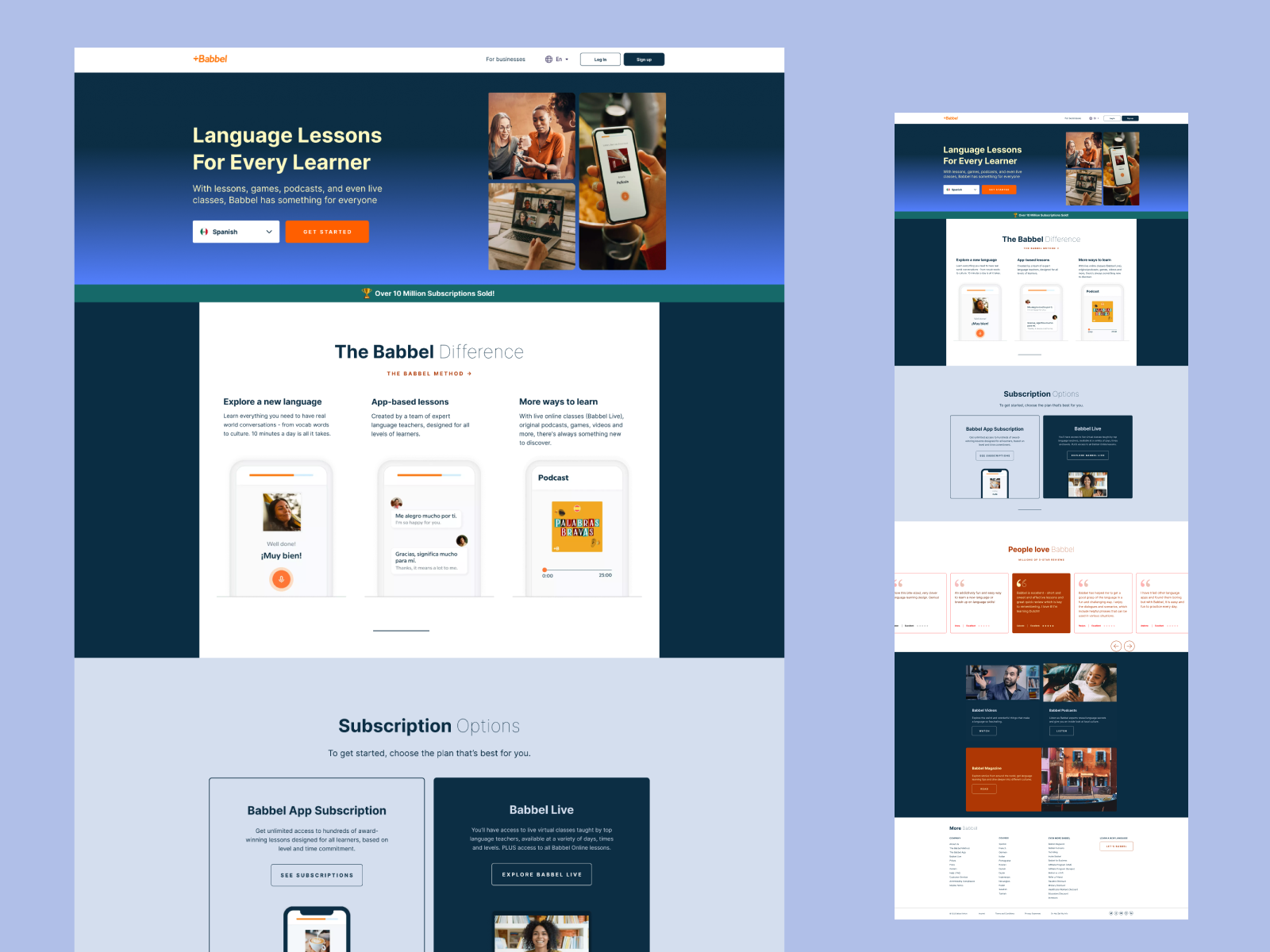 Babbel Website Template - Language Learning App by Imran Chaudhary on ...