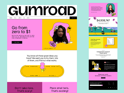 Gumroad Website Template - Design Template Landing Page