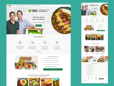 Hellofresh Redesign App Challenge - Landing Page Design