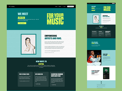 Tidal Redesign Challenge - Music Website Design music website design tidal redesign challenge