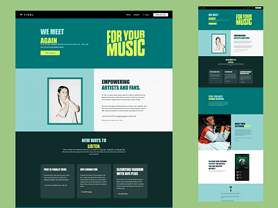 Tidal Redesign Challenge - Music Website Design