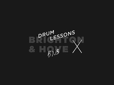Drum Lessons Logo branding design digital flat icon illustrator logo type typography vector