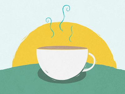 Fresh Morning Coffee bright coffee colour drink illustration morning sunshine tablet