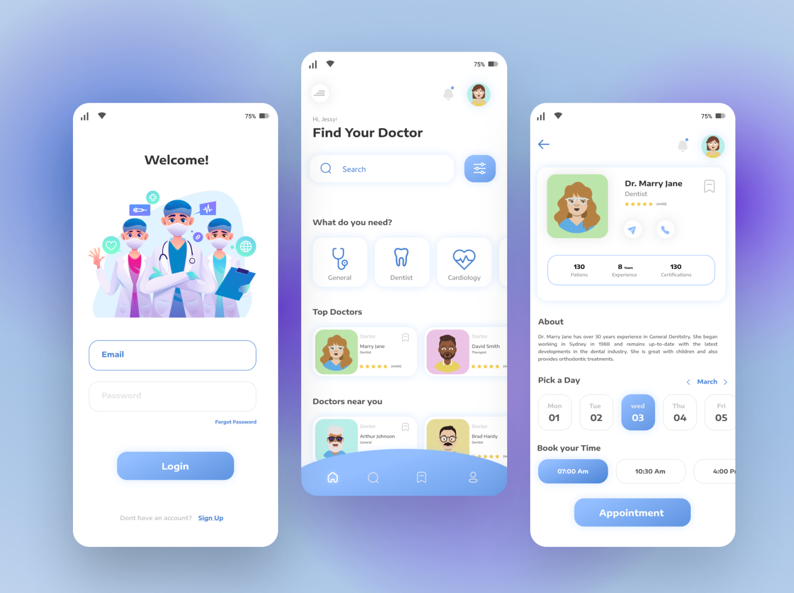 Medical App by Fatemeh Khoshrou on Dribbble