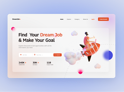 Job app branding design find job job ui uiux webdesign website
