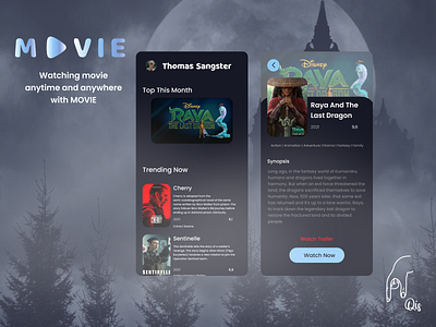 MOOVIE app branding design graphic design illustration logo ui