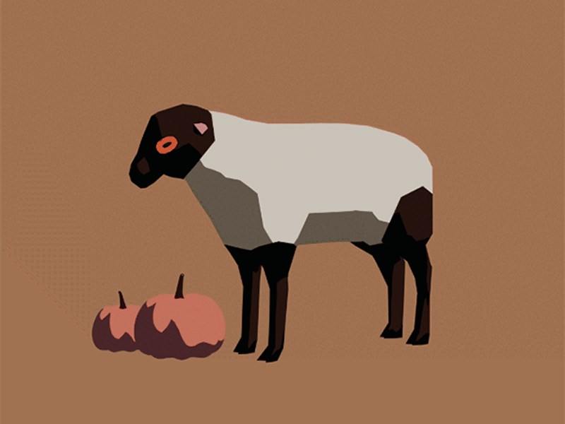 3D Low-poly Sheep Animation 3d 3danimation 3dart animated animation gif lowpoly sheep