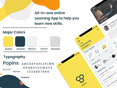 LARVEL education learning app online ui