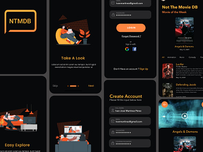 Not The Movie DB app design film ui ux