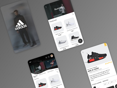 Adidas Shop app branding design ui ux