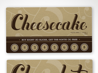 C&C Punch Coupon cheesecake chocolate identity logo print