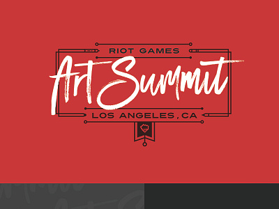 Art Summit Logo art riot script typography