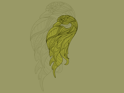graphics of bird and leaf logo
