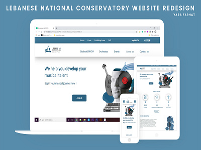 Lebanese national conservatory website redesign