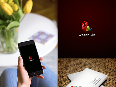 WASABI LLC 3D LOGO 3d art branding business card design illustration illustrator logo vector web